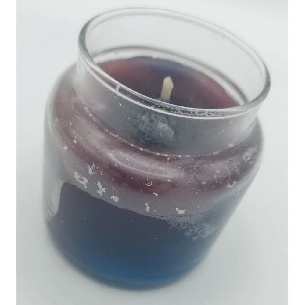 Turquoise Glass Yankee Candle Housewarmer Jar Lid 3.7oz Small Purple Fresh Sweet